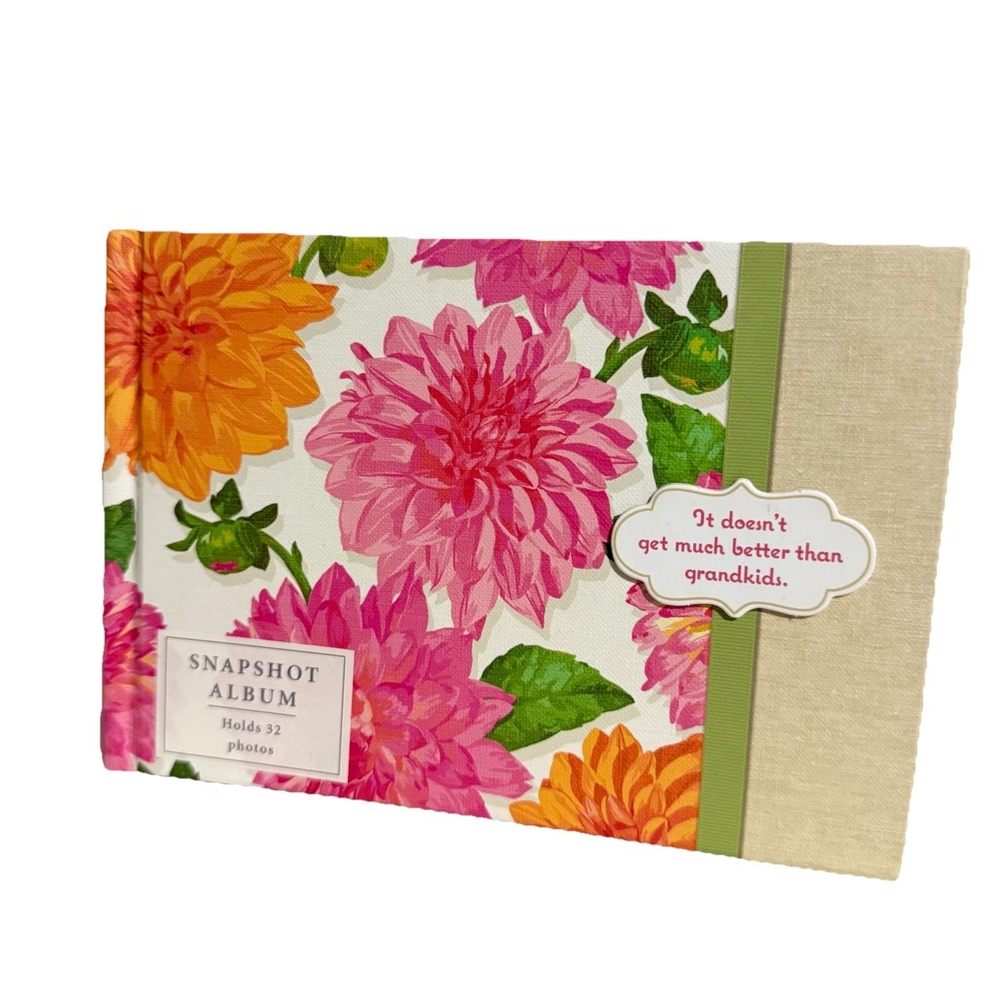 Vintage Hallmark  EDY2000 Photo Album Scrapbook Summer Bloom Floral‎ -Grandkids
